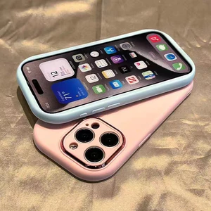 Ốp Điện Thoại Silicone Mềm Trường Hợp Phong Cách Tối Giản Chống Sốc Cho iPhone 15 14 13 12 11 Pro Max 15 Plus