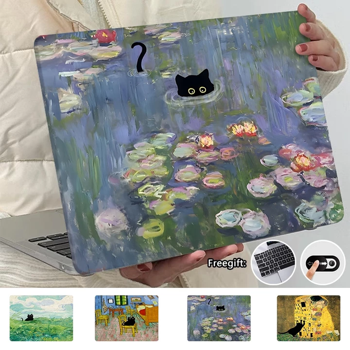Ốp Tranh Sơn Dầu Ngộ nghĩnh Kitty Cho 2026 Macbook Neo A3404 Pro M5 14inch A3434 A3426 Pro16 M5 Air M5 A3448 A3449 Air M4 A3240 Air M1 A2337 Retina13 A2179 Pro13 M1 M2 A2338 Pro15