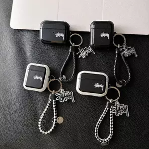 Vỏ tai nghe Stu / ssy cho vỏ AirPodsPro3 Vỏ bảo vệ tai nghe silicon Phong cách mới cho vỏ bảo vệ tai nghe AirPods4 Tương thích với vỏ AirPodsPro / Pro2 Vỏ AirPods2gen