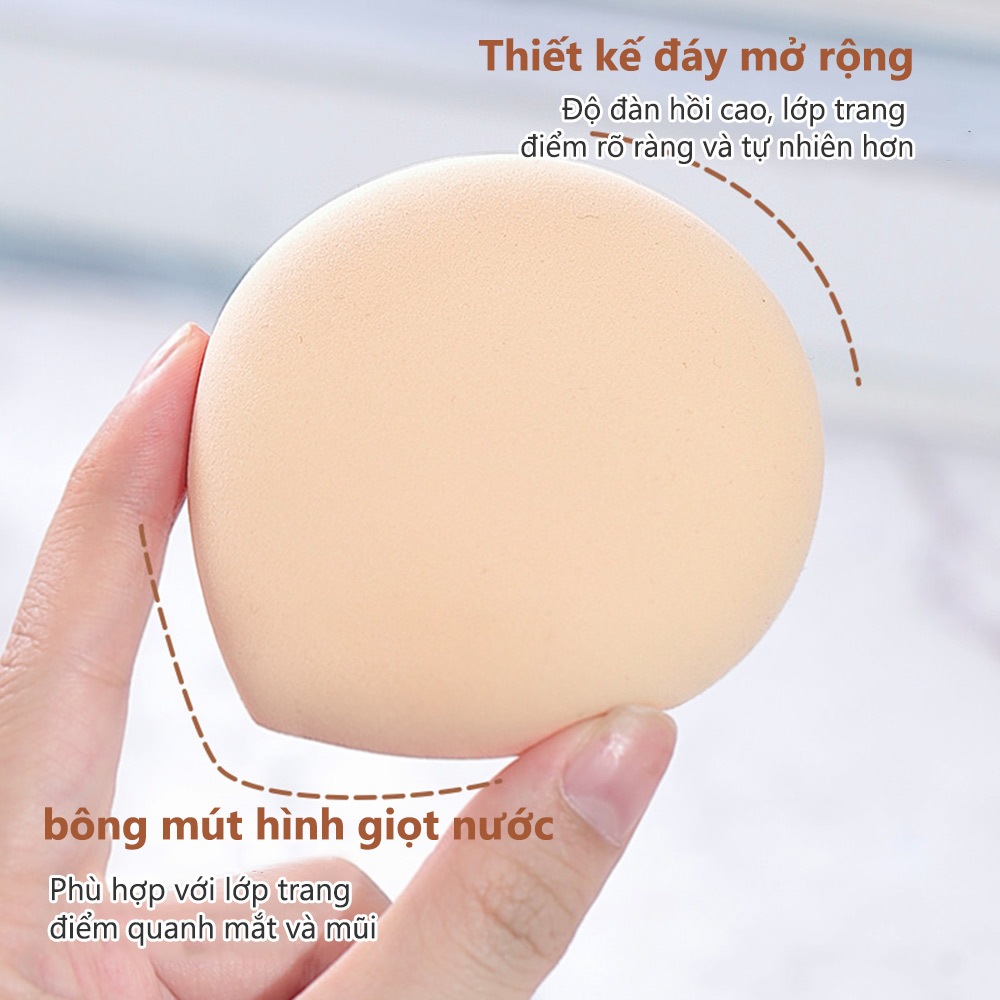 Ảnh Gecomo XL Marshmallow Trang Điểm Puff, Hình Giọt Mềm Bền Bột Puff, Không Thấm Hút Kem Nền Bọt Biển 4