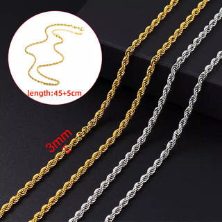 Vòng cổ xoắn bằng thép không gỉ Dây chuyền trang sức thời trang với chuỗi mở rộng Dây chuyền vàng 18K