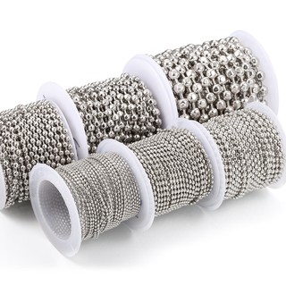 Mới Thép Không Gỉ Lục Giác Hạt Chuỗi Bóng Dây Chuyền DIY Vòng Cổ Vòng Tay Phụ Kiện
