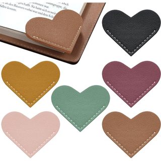 6 Chiếc Da Trái Tim Đánh Dấu Trang Góc Dấu Trang Phụ Kiện Đọc Sách Handmade Dễ Thương Quà Tặng Đọc Sách Cho Người Yêu Đọc Sách