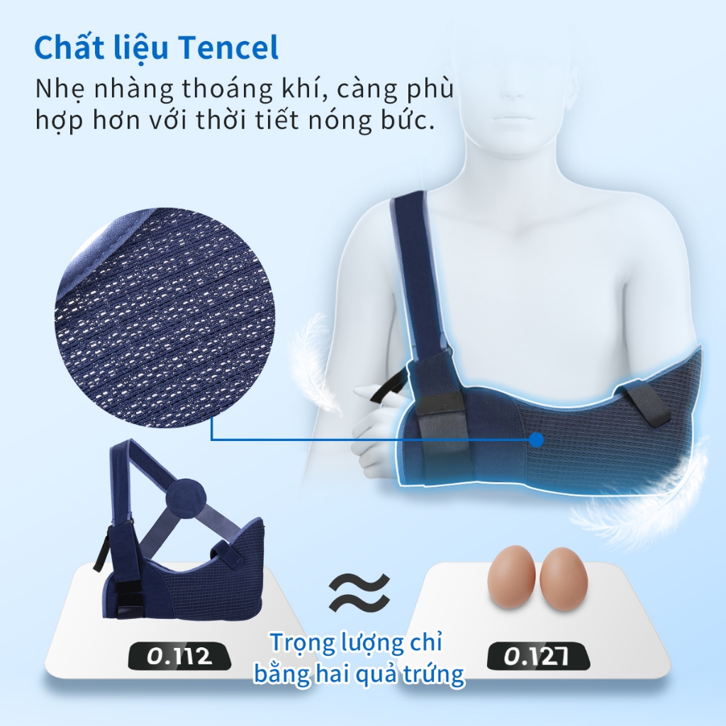 Ảnh Túi treo tay VELPEAU Cố định vai hỗ trợ chóp xoay Đai y tế phiên bản thoải mái cho chấn thương vai Chuyên dùng cho gãy xương trật khớp chấn thương tay trái/tay phải ở nam và nữ 4