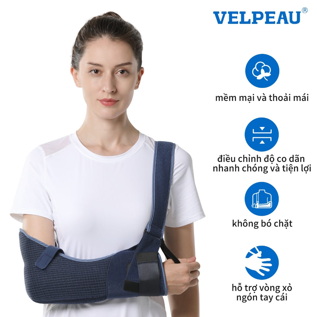 Ảnh Đai đeo tay VELPEAU thoáng khí và thân thiện với làn da chuyên dùng cho gãy xương tay hoặc trật khớp vai 1