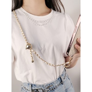 Dây da kim loại Chanel Dây đeo chéo có thể điều chỉnh Khóa kim loại Thích hợp cho vỏ điện thoại Móc khóa Hộp đựng tai nghe đĩa U