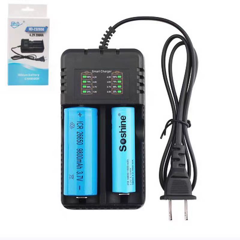 2 khe 32650 32600 26650 18650 3.7v 4.2v Sạc Pin Lithium Đa Năng 14250 ...