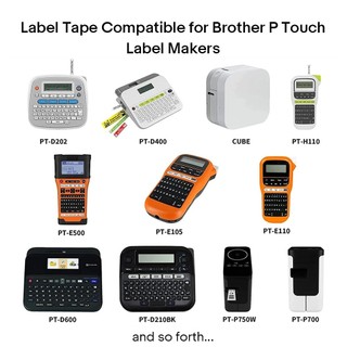Tương thích với băng Brother TZe 6/9/12mm Băng dán nhãn nhiều lớp Brother tze231 tze221 TZE Tape TZE-231 tương thích, dành cho Máy dán nhãn Ptouch Cho Máy In Nhãn Brother P-Touch PTH110