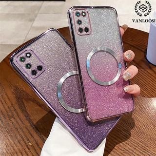 ốp lưng OPPO A52 A92 Vỏ điện thoại mạ điện cạnh thẳng phim flash Vỏ mềm silicon chống rơi ống kính có bảo hiểm toàn diện