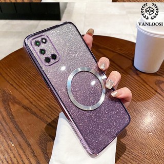 ốp lưng OPPO A52 A92 Vỏ điện thoại mạ điện cạnh thẳng phim flash Vỏ mềm silicon chống rơi ống kính có bảo hiểm toàn diện