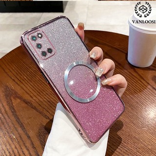 ốp lưng OPPO A52 A92 Vỏ điện thoại mạ điện cạnh thẳng phim flash Vỏ mềm silicon chống rơi ống kính có bảo hiểm toàn diện