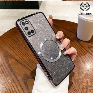 ốp lưng OPPO A52 A92 Vỏ điện thoại mạ điện cạnh thẳng phim flash Vỏ mềm silicon chống rơi ống kính có bảo hiểm toàn diện