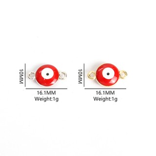 10 Chiếc Nhỏ Gọn Tròn Thổ Nhĩ Kỳ Ác Họa Tiết Mắt Men Kết Nối Phong Cách Bộ Lạc Ấn Độ Thiết Kế Mắt May Mắn Thủ Công Phụ Kiện DIY Vòng Tay Cá Tính Vòng Cổ Nhiều Màu Sắc Liên Kết Mặt Dây Chuyền