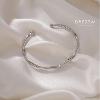 DREJEW Vòng tay thời trang đơn giản xoắn, vòng tay mới cao cấp, thiết kế thích hợp thời trang, trang sức tay phong cách lạnh lùng dành cho nữ