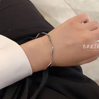 DREJEW Vòng tay thời trang đơn giản xoắn, vòng tay mới cao cấp, thiết kế thích hợp thời trang, trang sức tay phong cách lạnh lùng dành cho nữ