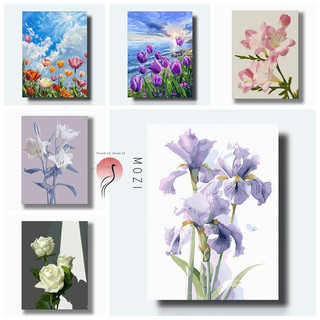 MOZI✨những bông hoa 40*50cm tranh tô màu theo số tranh số hóa tranh sơn dầu số hoá Phong Cách Mới Hoa Số Tranh Sơn Dầu Tự Làm Màu Tranh Tô Màu Tranh Số Tranh Tranh Vẽ Tay Chữa Bệnh Quốc Gia Hợp Thời Trang Quà Tặng Sinh Nhật Nghệ Thuật Cao Cấp Lan