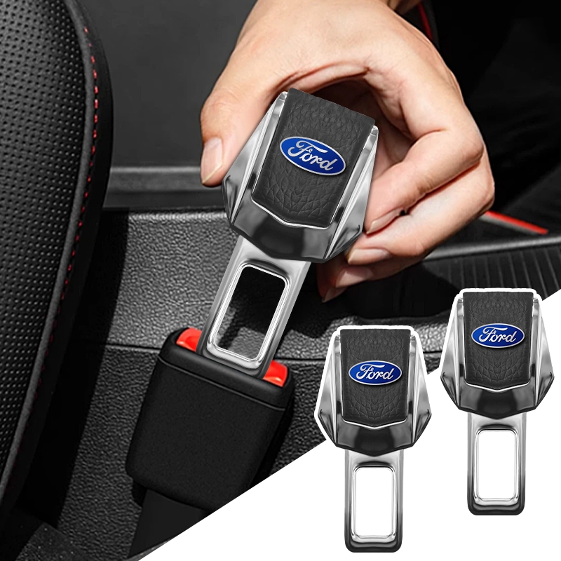 1 Cái / 2 Chiếc Độ Bền Dây An Toàn Ô Tô Khóa Kim Loại Dây An Toàn Xe Loại Bỏ Âm Thanh Lắp Khóa Cho Xe Ford Kuga Fiesta Focus Mondeo Mk1 Mk2 Mk3 St
