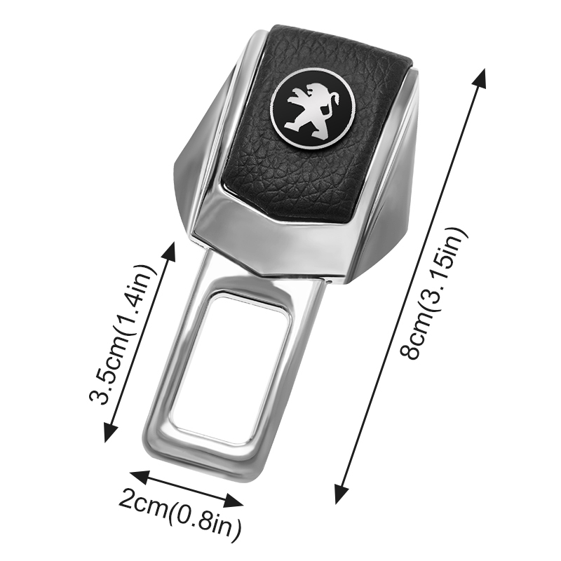 1 Cái / 2 Chiếc Kim Loại Xe An Toàn Dây An Toàn Khóa Logo Ô Tô Dây An Toàn Chống Tay Cắm Cho Xe Đạp Peugeot 308 206 207 408 508 RCZ 208 3008 2008 4008