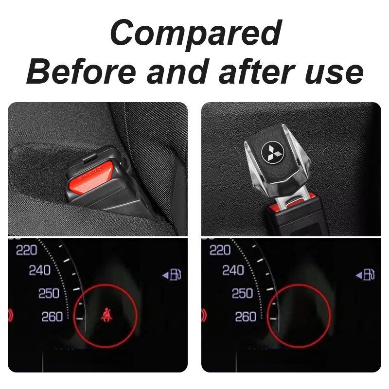 1 Cái / 2 Chiếc Độ Bền Dây An Toàn Ô Tô Chốt Quốc Huy Ô Tô Dây An Toàn Chống Cánh Tay Âm Thanh Cắm Cho Mitsubishi ASX Lancer Pajero Outlander L200 EVO Lancer