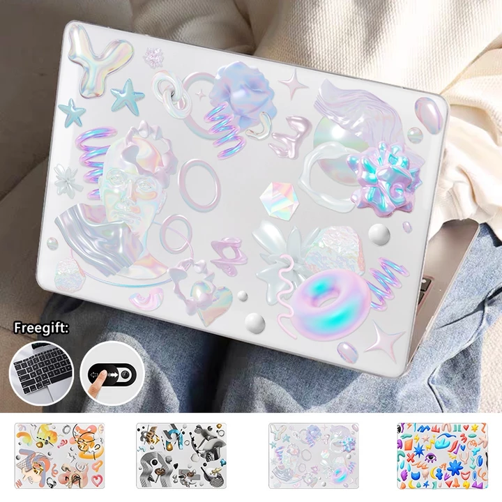 Ốp Lưng In Hình 3D Trừu Tượng Cho 2024 MacBook Air M3 15inch A3114 Air13.6 M3 A3113 Pro M3 14inch A2918 A2992 2023 Air M2 A2941 A2681 2022 2020 Air13.3 A2337 Pro M1 M2 A2338 Retina