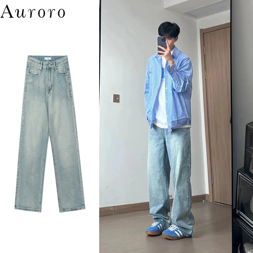 Quần jean ống rộng 2026 denim quần jean ống suông from rộng quần bò ống rộng thời trang phong cách Hàn Quốc quần jean ống đứng oversize unisex quần jean ống rộng nam quần jea