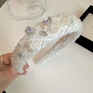 2024 Phiên Bản Hàn Quốc Thời Trang Retro Ngọc Trai Rộng Vành Băng Đô Thời Trang Phù Hợp Với Đi Chơi Rửa Mặt Áp Lực Đầu Kẹp Tóc Mũ Đội Đầu Nữ