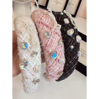 2024 Phiên Bản Hàn Quốc Thời Trang Retro Ngọc Trai Rộng Vành Băng Đô Thời Trang Phù Hợp Với Đi Chơi Rửa Mặt Áp Lực Đầu Kẹp Tóc Mũ Đội Đầu Nữ