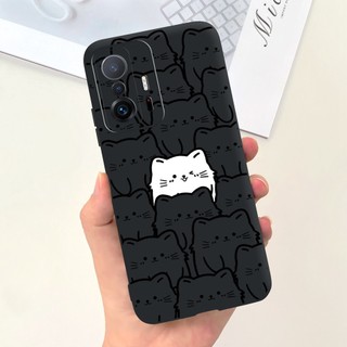 Xiaomi Mi 11T Pro 5G Mèo Dễ Thương Khủng Long Phi Hành Gia Hoạt Hình Thạch Vỏ Mi11T 11TPro Ốp Điện Thoại TPU Silicon Mềm