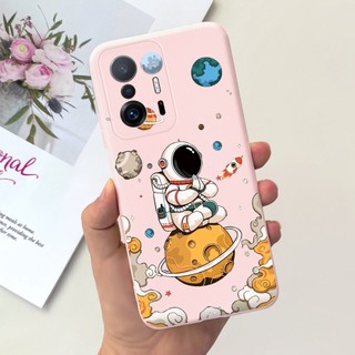 Xiaomi Mi 11T Pro 5G Mèo Dễ Thương Khủng Long Phi Hành Gia Hoạt Hình Thạch Vỏ Mi11T 11TPro Ốp Điện Thoại TPU Silicon Mềm