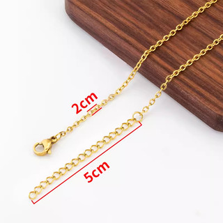 Thép không gỉ O Cross Chain Vòng cổ mạ vàng Dây chuyền cơ bản DIY Rose Gold Matching Chain Black Chain