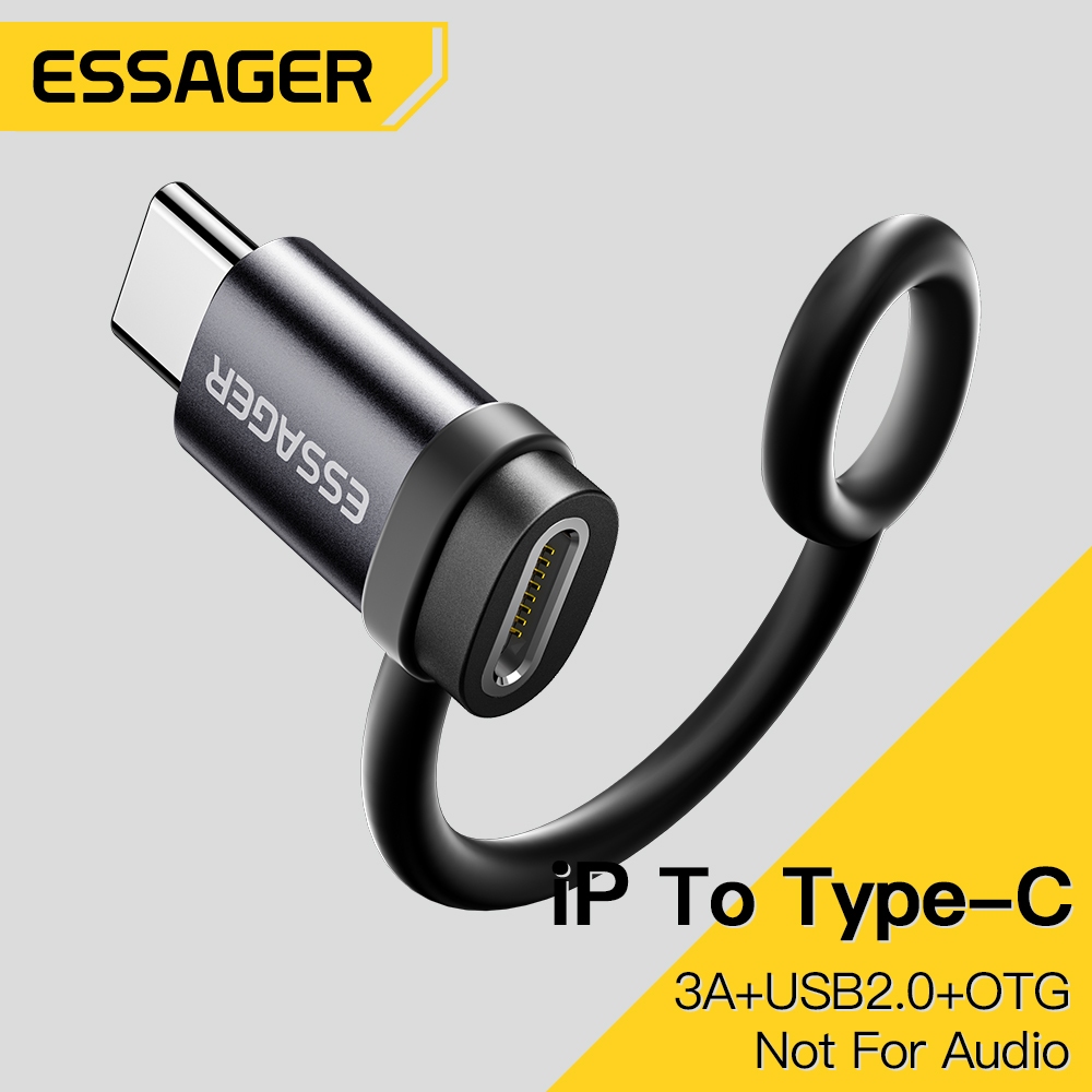 Essager 3A L sang Type c, Bộ chuyển đổi Type c sang LOTG hỗ trợ sạc ...