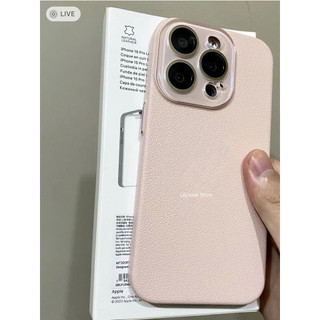 Ốp Điện Thoại Màu Hồng Cho iPhone 15 14 13 Pro Max 12 11 Chất Lượng Cao Với Ống Kính Máy Ảnh Trong Suốt Bảo Vệ Phim Đen Trắng Nâu Có Miếng Dán
