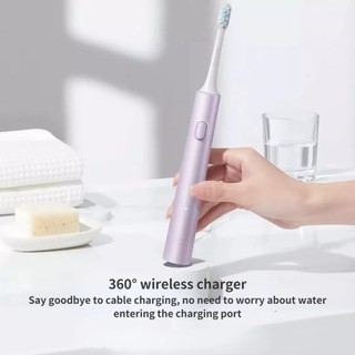 Bàn chải đánh răng điện Xiaomi Mijia Sonic T302 IPX8 Sạc không dây chống nước 4 đầu bàn chải Bàn chải đánh răng điện tử Sonic