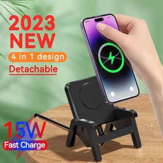 VIRWIR Đế Sạc Nhanh Không Dây 15W Cho iPhone 14 13 12 11 X Pro Max Giá Đỡ