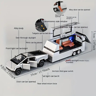 TESLA Mô Hình Mô Phỏng Cho Xe Bán Tải Hợp Kim Đồ Chơi Xe Bé Trai Và Trẻ Em Xe Ô Tô Bộ Sưu Tập Mô Hình Xe Có Thể Tháo Rời