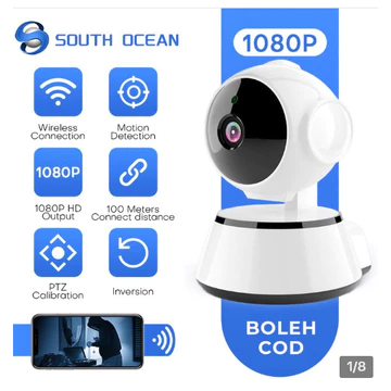 Camera không dây Camera liên lạc từ xa gia đình Camera 360 độ wifi HD Màn hình mạng