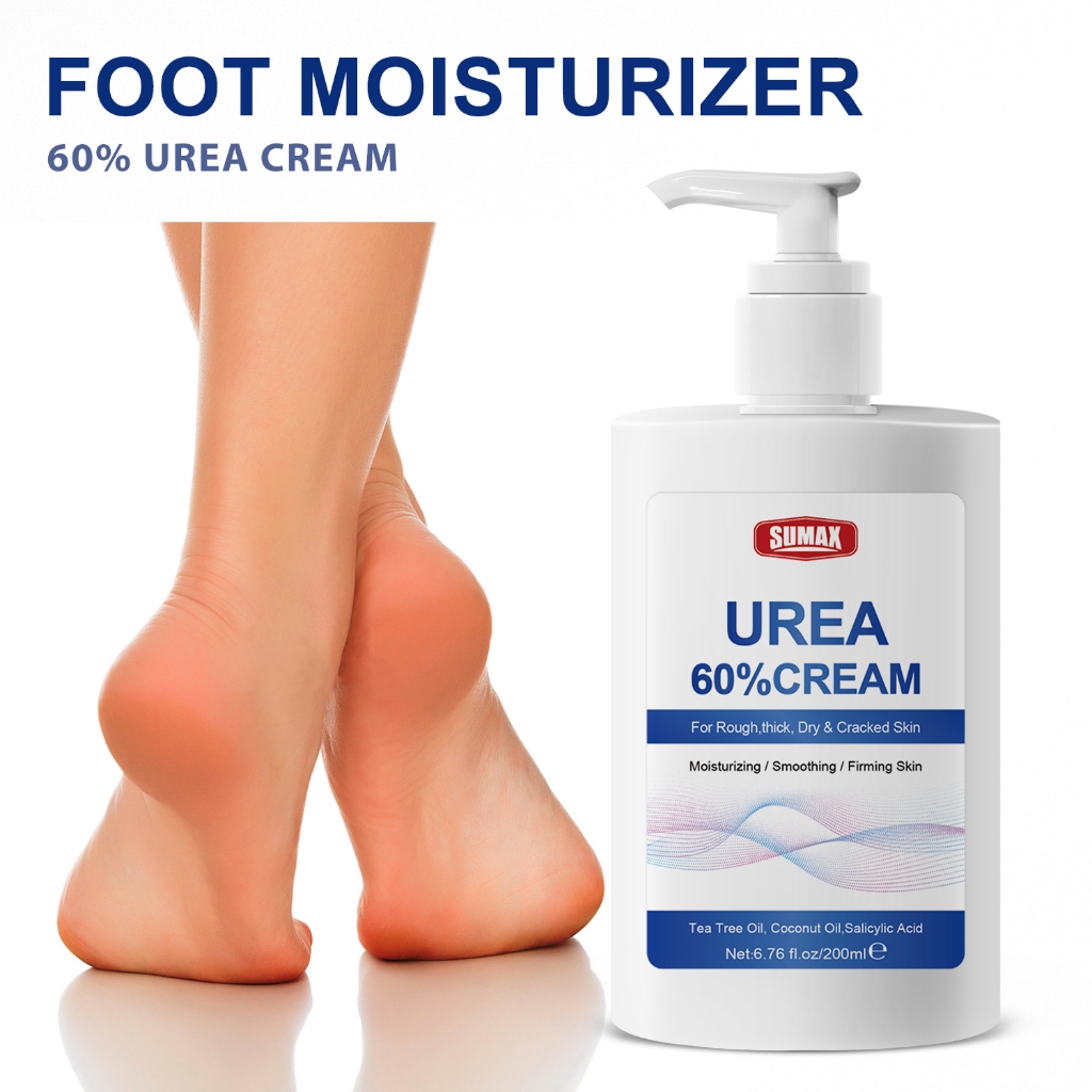 Ảnh Kem dưỡng urê 60% - chứa dầu cây trà, dầu dừa và axit salicylic - kem tay urê để nứt - dưỡng ẩm, làm mịn và săn chắc da 1