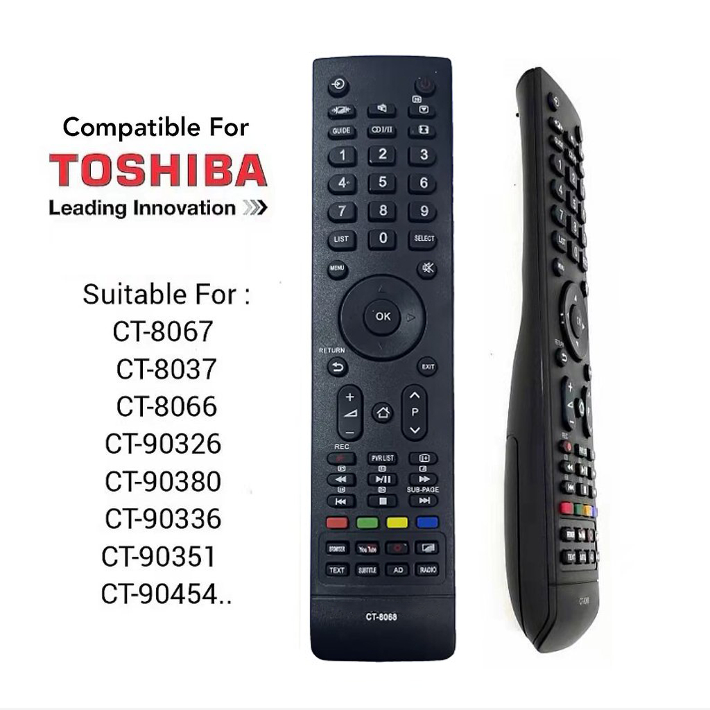 Nilank Remote điều khiển TOSHIBA Smart tivi  CT-8068 CT-8067 CT-8037 CT-90326 CT-90380