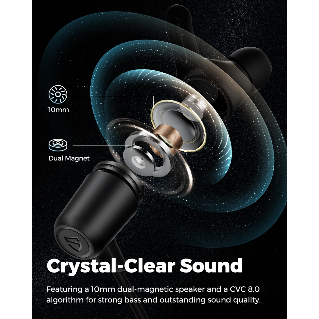Ảnh SoundPEATS Q35HD+ Tai nghe không dây Bluetooth 5.2 có tai nghe nhét tai thời gian chơi APTX-HD 17Hrs 3