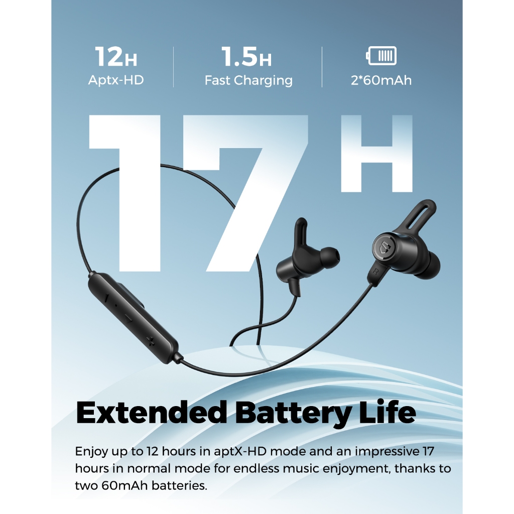 Ảnh SoundPEATS Q35HD+ Tai nghe không dây Bluetooth 5.2 có tai nghe nhét tai thời gian chơi APTX-HD 17Hrs 4