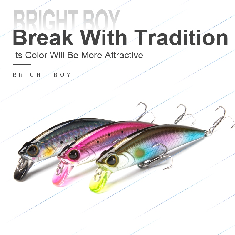 Ảnh Kingdom Mồi Câu Cá 45 / 60mm 3.6 / 7g Chìm Minnow Wobblers Đúc Xa Mồi Câu Cá Cho Pike / Cá Hồi / Bass Crankbaits Cơ Thể Mỏng Chất Liệu Cứng 1