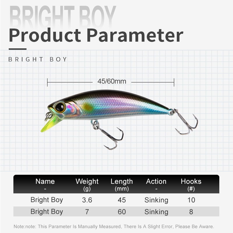 Ảnh Kingdom Mồi Câu Cá 45 / 60mm 3.6 / 7g Chìm Minnow Wobblers Đúc Xa Mồi Câu Cá Cho Pike / Cá Hồi / Bass Crankbaits Cơ Thể Mỏng Chất Liệu Cứng 2