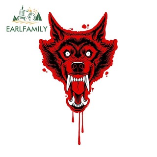 EARLFAMILY 13cm Hổ Trắng Đáng Sợ Xe Miếng Dán Chống Nắng Cản Người Cắm Trại Đồ Họa Chống Thấm Nước Decal Tắc Xước Thời Trang Vinyl Xe Bọc