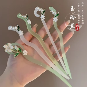 Kẹp tóc phong lan chuông phong cách Trung Quốc mới dành cho nữ, kẹp tóc cuộn, kẹp tóc mới, người nổi tiếng trên internet, mũ nón phong cách cổ xưa mùa hè