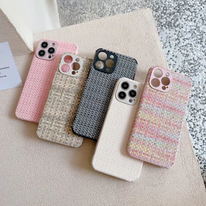Ốp điện thoại da dệt đơn giản thời trang cho iphone 16 Pro Max 15 Pro Max 14 Pro Max i14 plus 13 Pro Max i13 13pro 11 Pro Max i11 12 Pro Max Cover