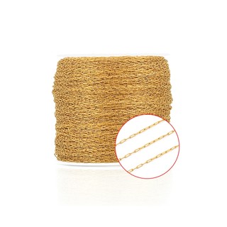 Dây chuyền hình bầu dục đính cườm vàng bằng thép không gỉ 0,8 / 1mm DIY Dây chuyền trang sức vàng 18K Dây chuyền thủ công