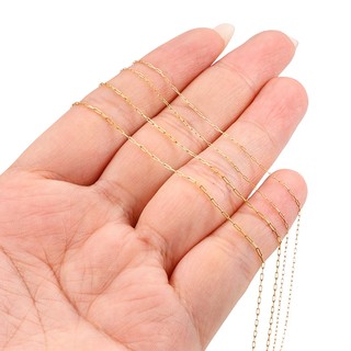 Dây chuyền hình bầu dục đính cườm vàng bằng thép không gỉ 0,8 / 1mm DIY Dây chuyền trang sức vàng 18K Dây chuyền thủ công