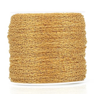 Dây chuyền hình bầu dục đính cườm vàng bằng thép không gỉ 0,8 / 1mm DIY Dây chuyền trang sức vàng 18K Dây chuyền thủ công