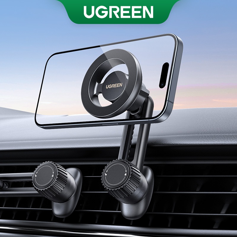 Giá đỡ điện thoại gắn trên ô tô từ tính UGREEN Góc linh hoạt từ tính mạnh nhất cho iPhone 15 14 13 12 Series