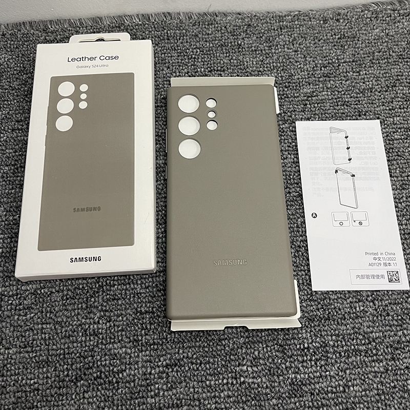 Ốp lưng da nguyên bản có nút bên kim loại Samsung Galaxy S24 / S24 Plus ultra protected full case